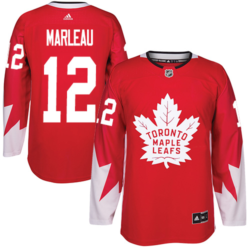 Adidas Maple Leafs #12 Patrick Marleau Red Team Canada Authentic Stitched NHL Jersey - Click Image to Close